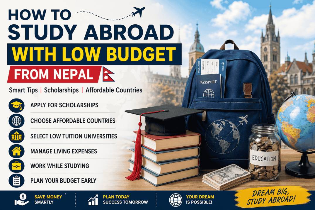 How to Study Abroad with Low Budget from Nepal
